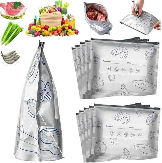 10 pcs Reusable Aluminium Foil Bag Food Storage